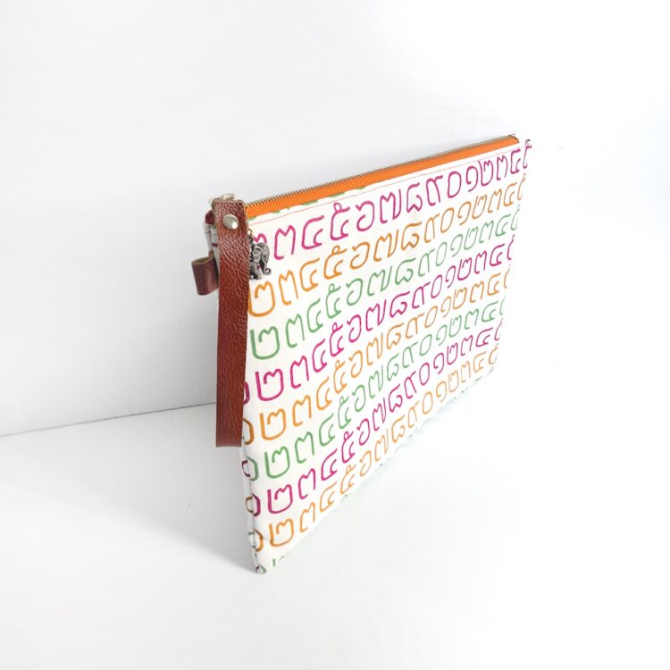 Laptop Computer Bag Thai Letter Rainbow Orange