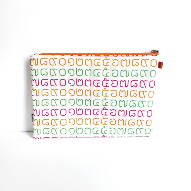Laptop Computer Bag Thai Letter Rainbow Orange