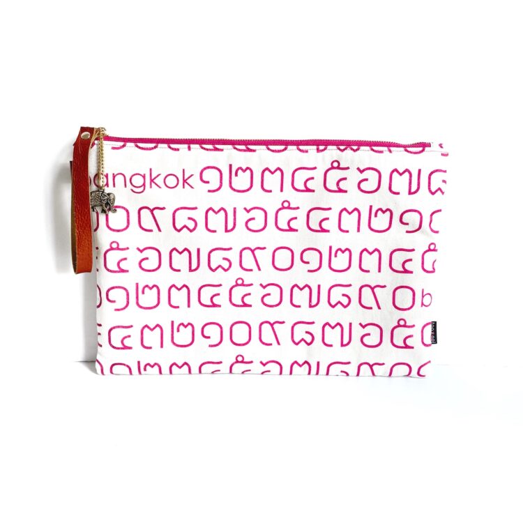 Laptop Computer Bag Thai Letter Pink