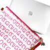 Laptop Computer Bag Thai Letter Pink