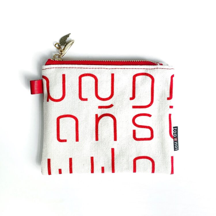 mini pouch Thai letter red