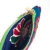 Mini Zipper Pouch Indian Dark Green Flower