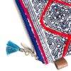 Mini Zipper Pouch Hmong Pattern Blue