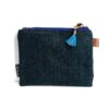 Mini Zipper Pouch Hmong Pattern Blue