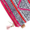 Mini Zipper Pouch Hmong Pattern Pink