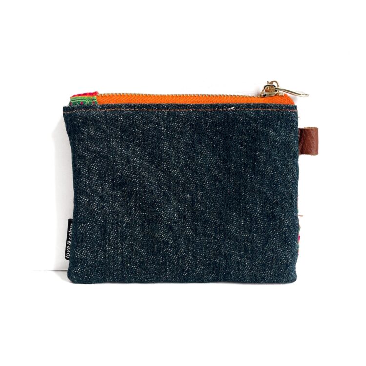 Mini Zipper Pouch Hmong Orange