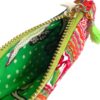 Mini Zipper Pouch Hmong Flower Green