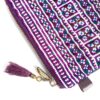 Mini Zipper Pouch Hmong Stripes Purple
