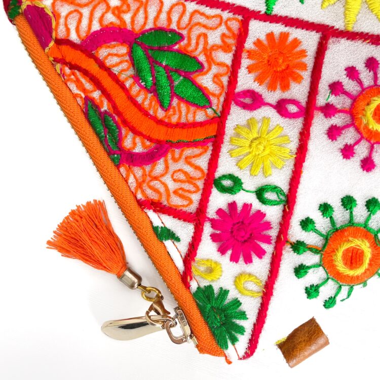 Mini Zipper Pouch Indian Orange