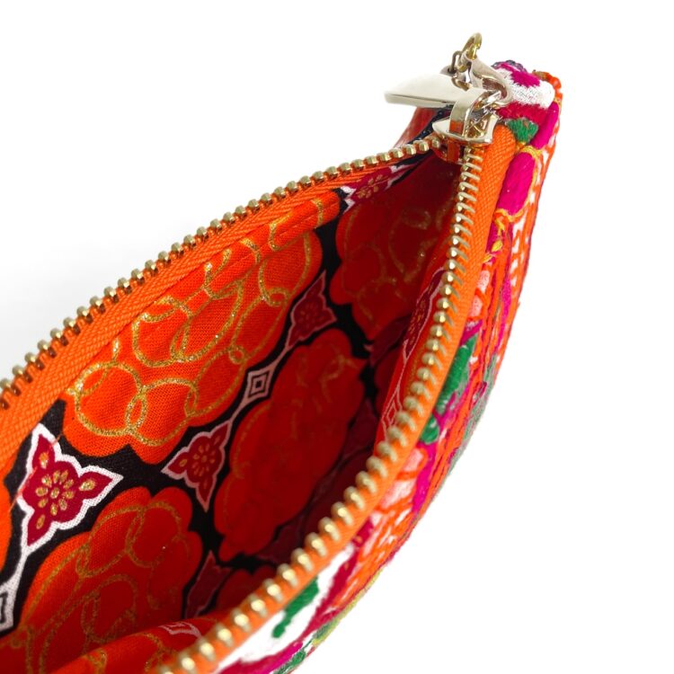 Mini Zipper Pouch Indian Orange