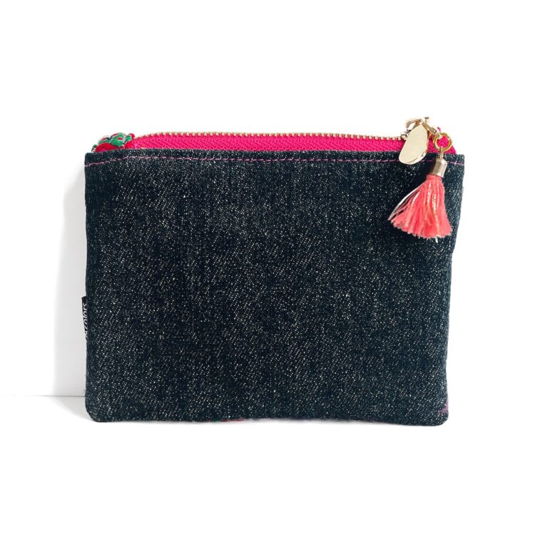 Mini Zipper Pouch Indian Leaf