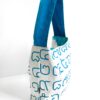 Single Handle Shoulder Bag Thai Letters Baby Blue