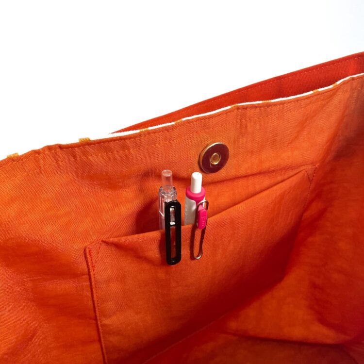 Single Handle Shoulder Bag Thai Letters Orange