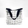 Single Handle Shoulder Bag Thai Letters White