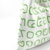 Canvas Messenger Bag Thai Letters Green