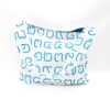 Canvas Messenger Bag Thai Letters Baby Blue