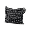 Canvas Messenger Bag Thai Letters Black