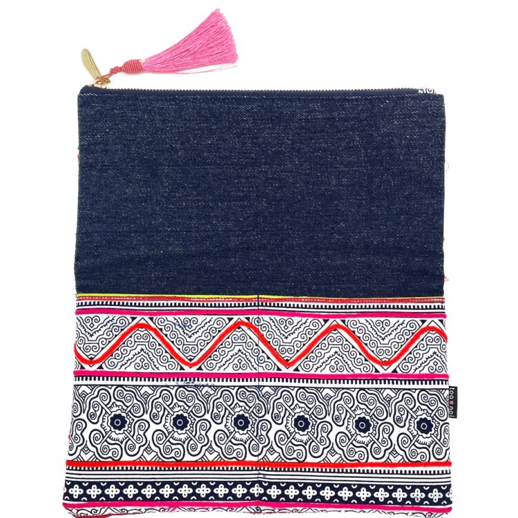 モン族 ピンク クラッチバッグ