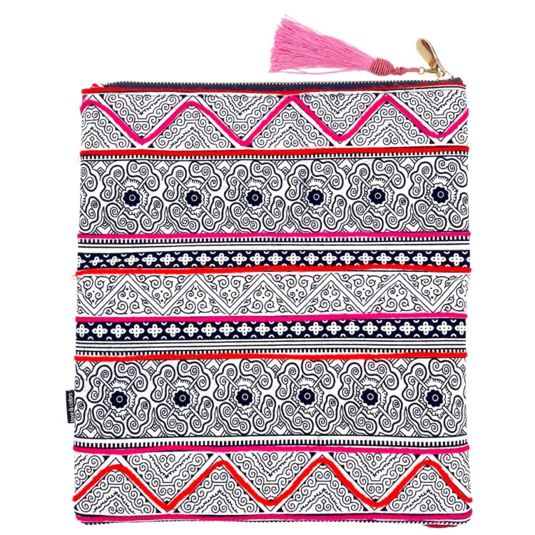 モン族 ピンク クラッチバッグ