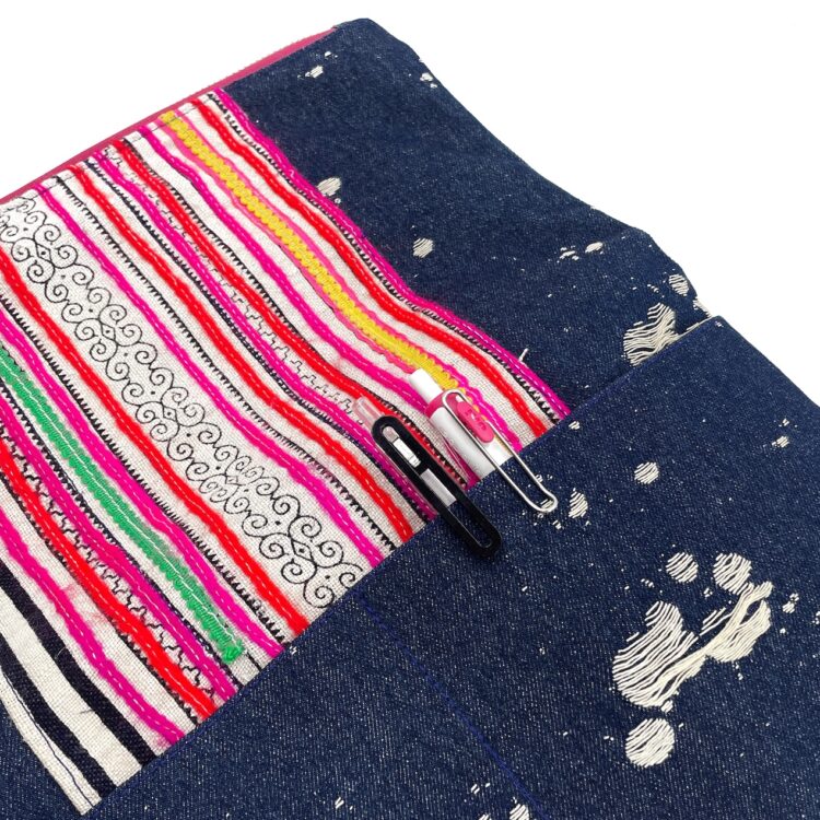 Hmong Stripes Clutch Bag Pink