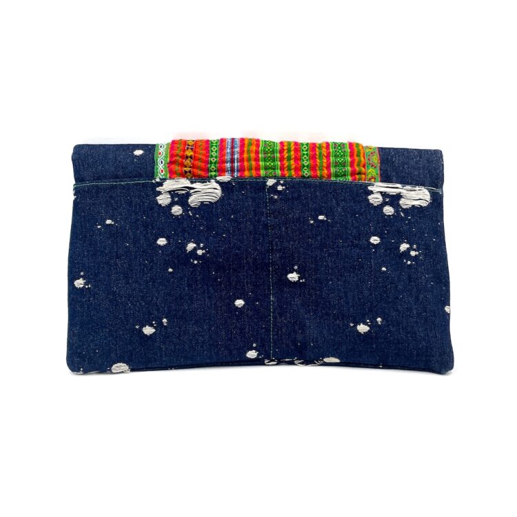 Hmong Stripes Clutch Bag Orange