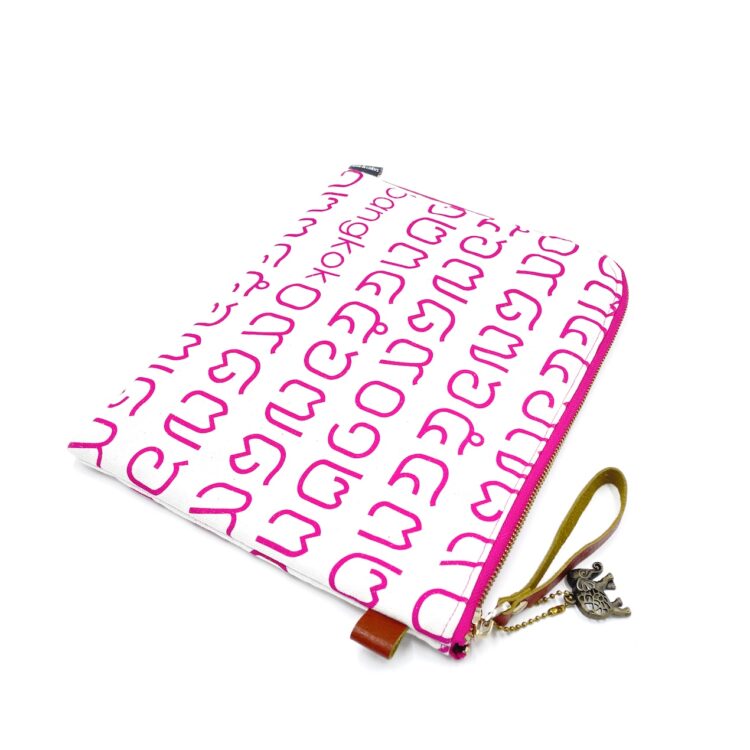 iPad Bag Thai Numbers Pink