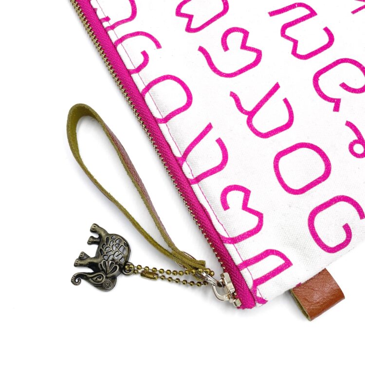 iPad Bag Thai Numbers Pink