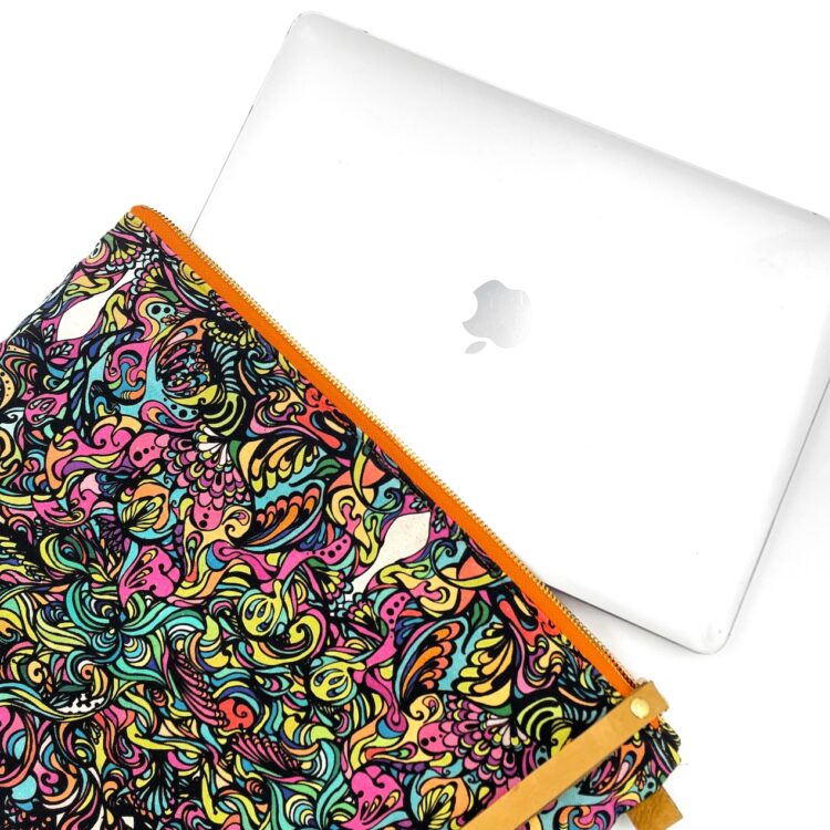 note book case with Mika fabric