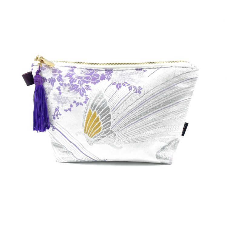 Kimono Pouch Bag Butterfly Purple