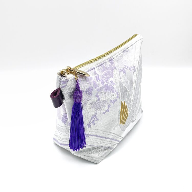 Kimono Pouch Bag Butterfly Purple