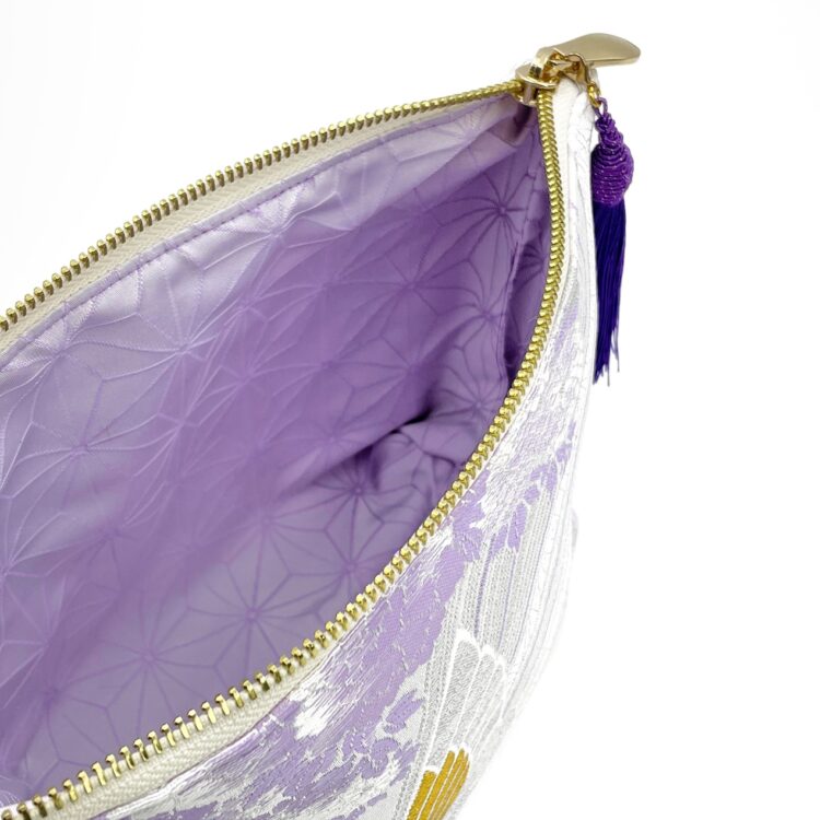 Kimono Pouch Bag Butterfly Purple