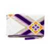 Kimono Clutch Bag Orange Flower Purple