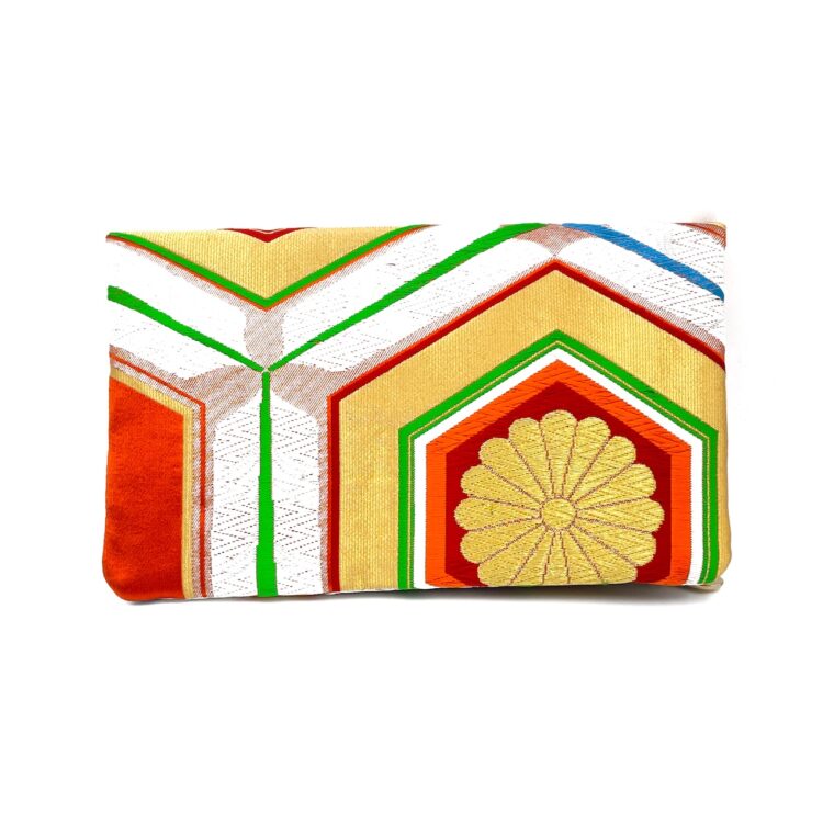 Kimono Clutch Bag Hexagon Dark Orange