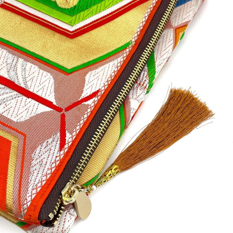 Kimono Clutch Bag Hexagon Dark Orange