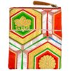 Kimono Clutch Bag Hexagon Dark Orange