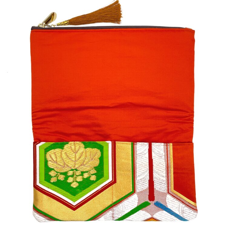 Kimono Clutch Bag Hexagon Dark Orange