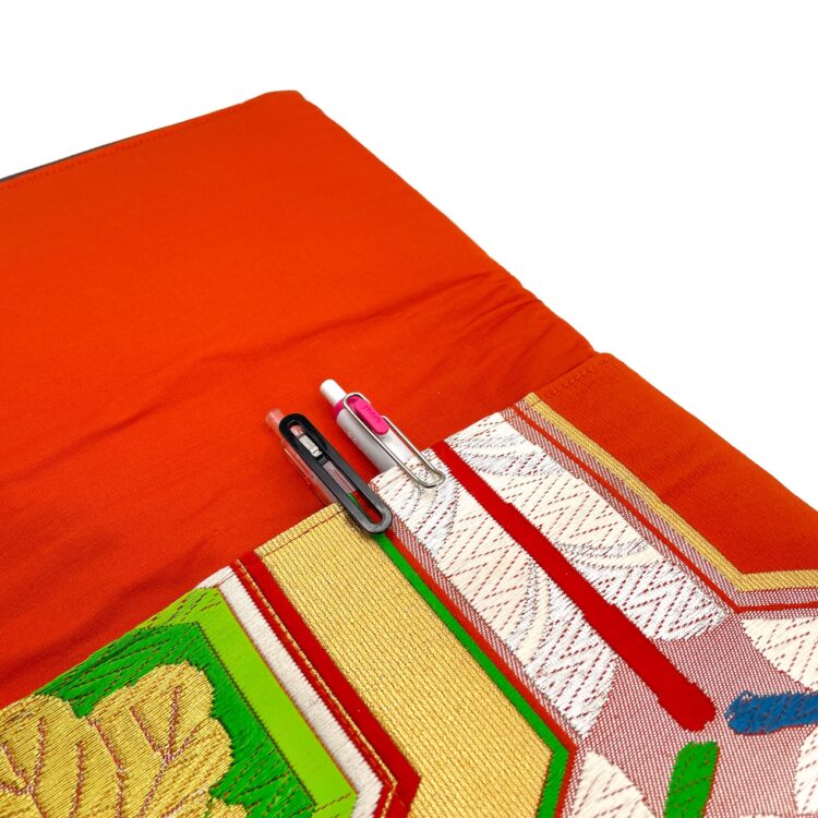 Kimono Clutch Bag Hexagon Dark Orange