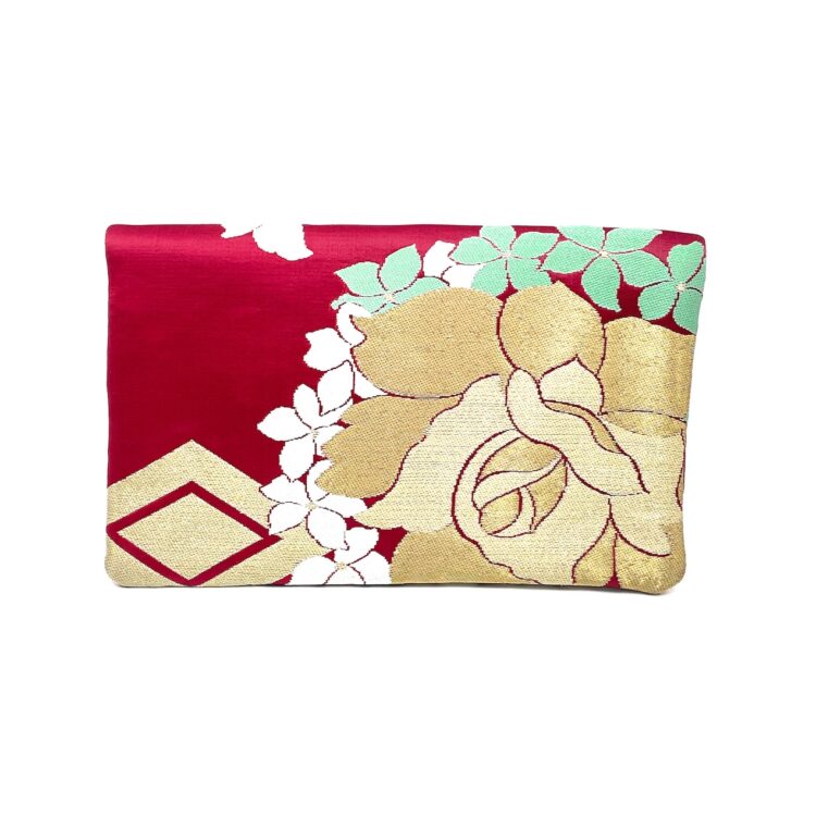 Kimono Clutch Bag Flower Purple