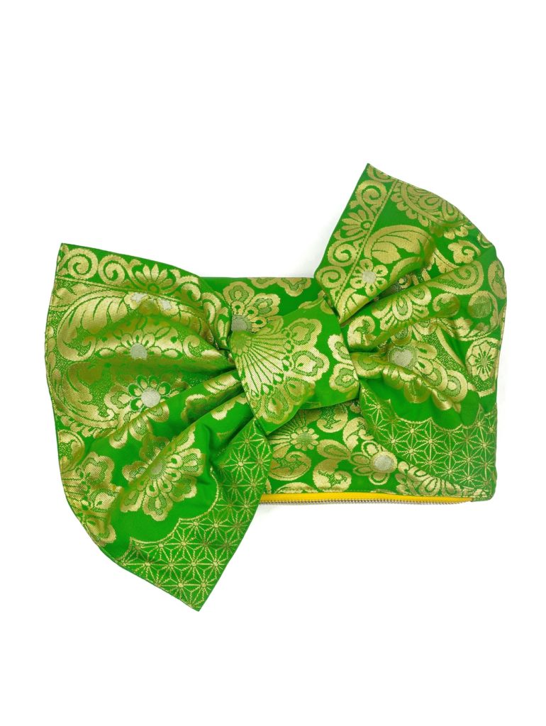 Kimono Ribbon Clutch Rich Emerald