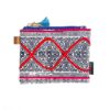 Mini Zipper Pouch Hmong Pattern Blue