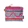 Mini Zipper Pouch Hmong Pattern Pink