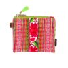 Mini Zipper Pouch Hmong Flower Green