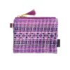 Mini Zipper Pouch Hmong Stripes Purple