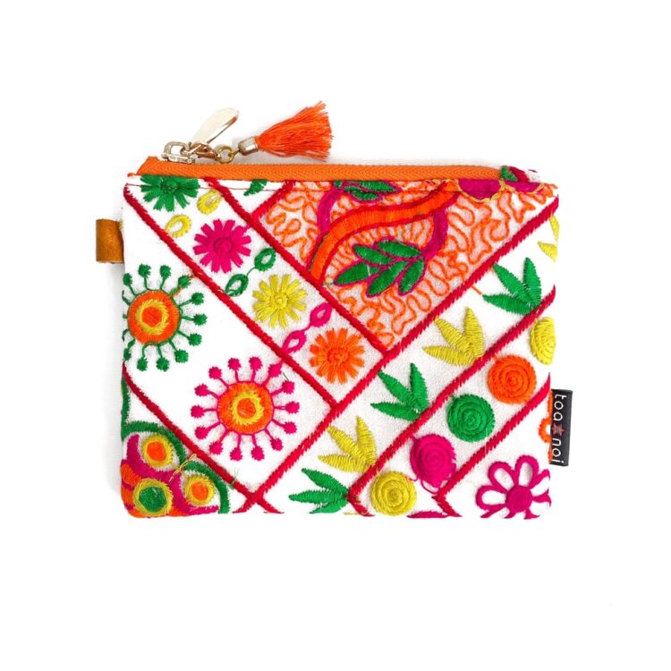 Mini Zipper Pouch Indian Orange