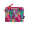 Mini Zipper Pouch Indian Leaf