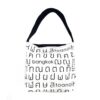 Single Handle Shoulder Bag Thai Letters White