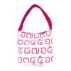 Single Handle Shoulder Bag Thai Letters Pink