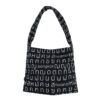 Canvas Messenger Bag Thai Letters Black