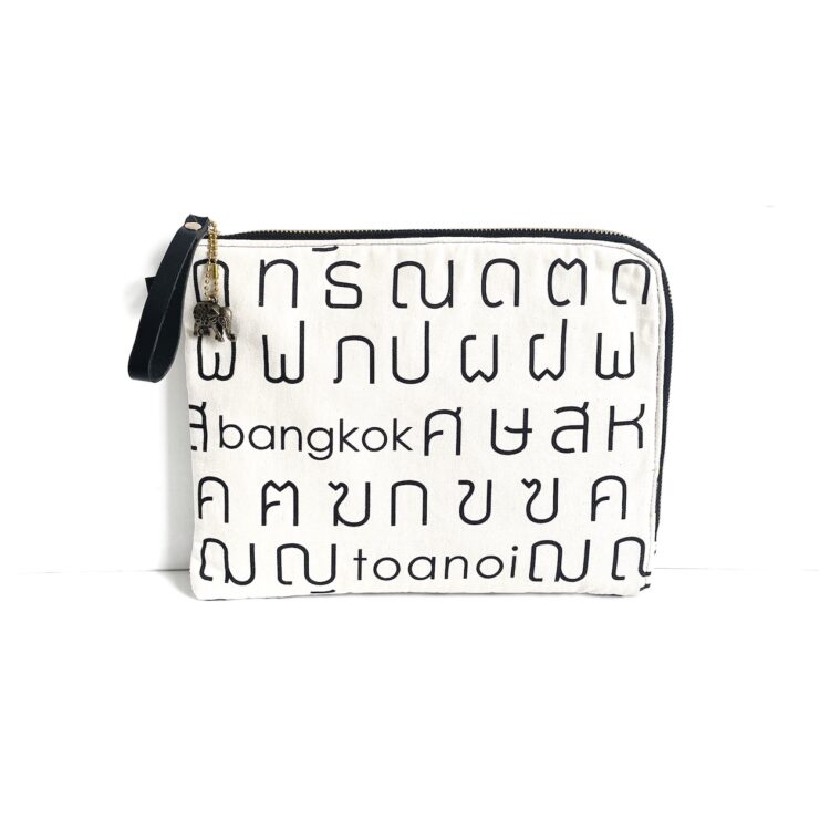 iPad Bag Thai Letter White