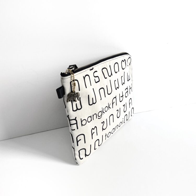 iPad Bag Thai Letter White